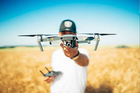 Aerial photography drone flying over stunning landscape